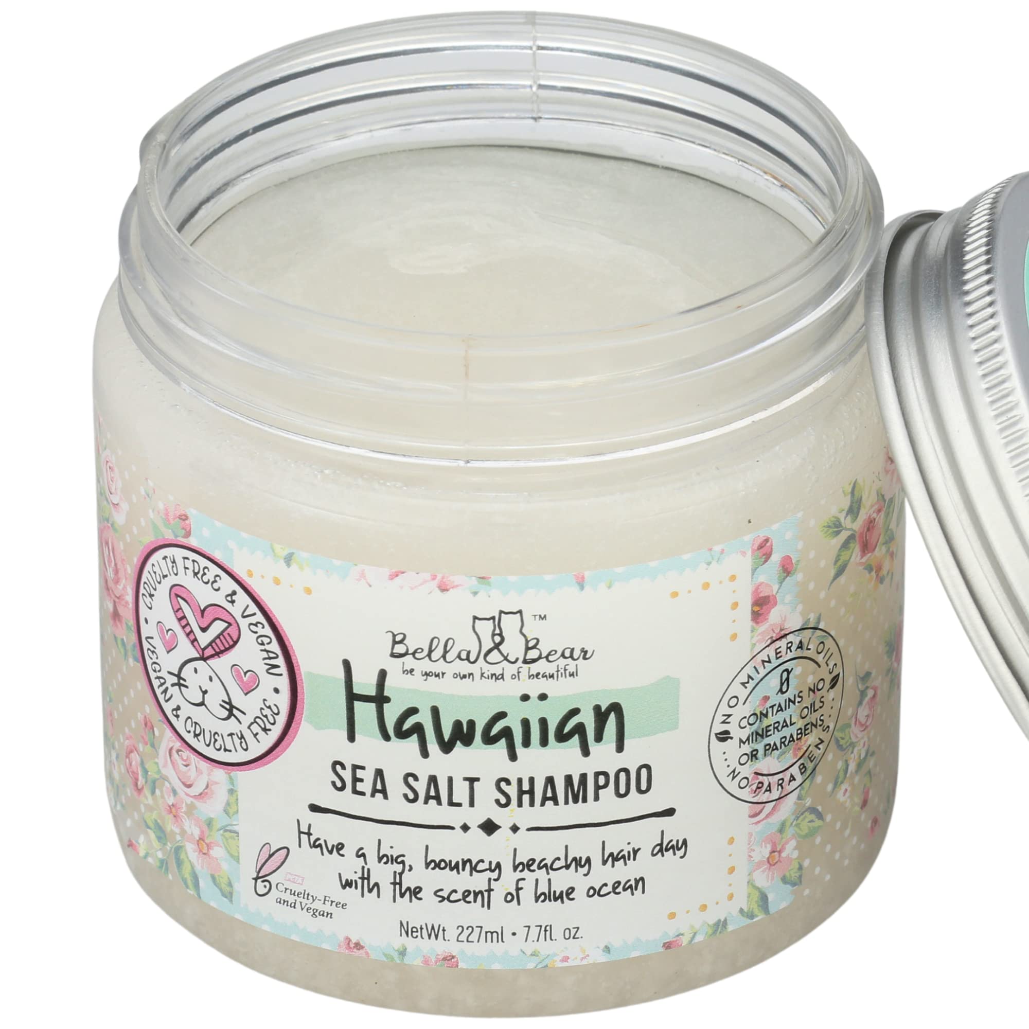 Bella & Bear Hawaiian Sea Salt Volumizing Shampoo, Exfoliating, Cruelty Free, Ocean Scent, 6.7oz